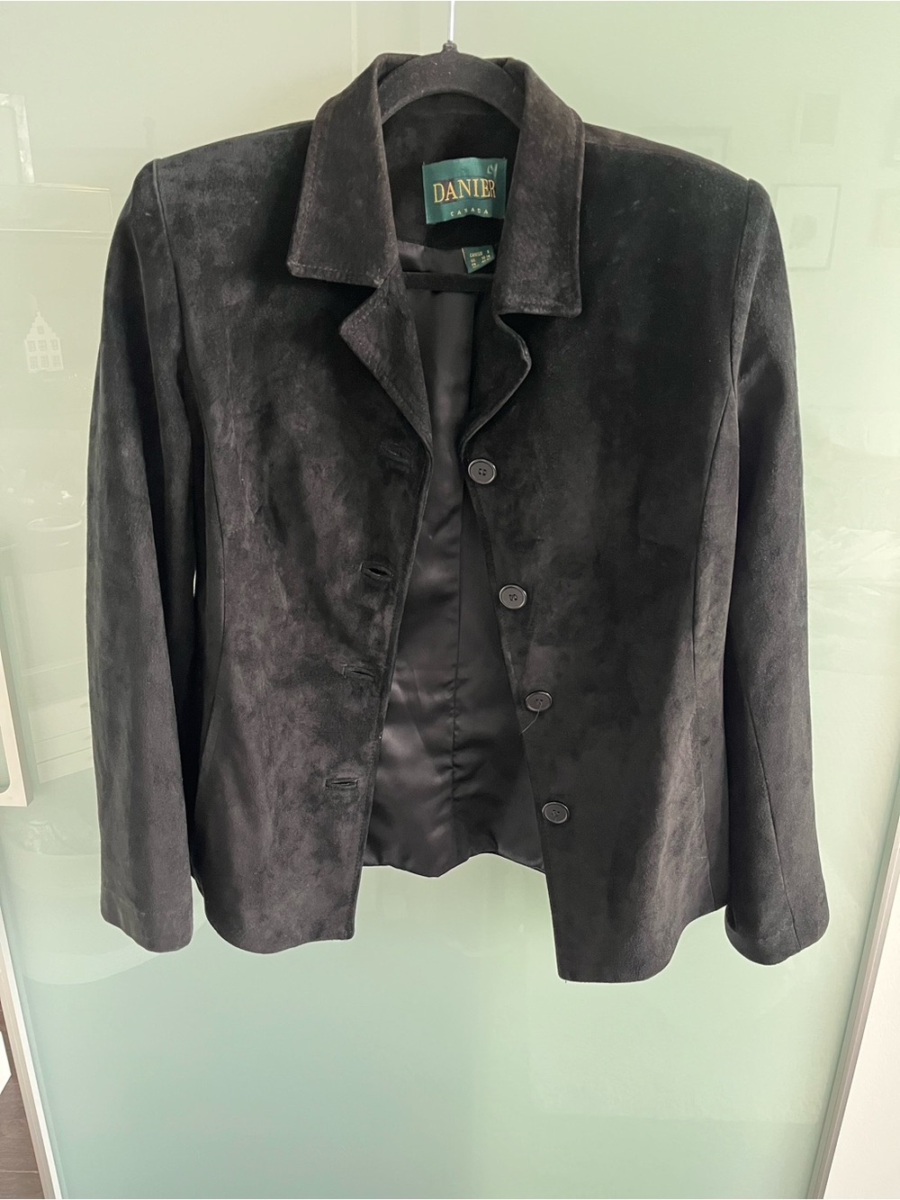 Danier Black Suede Button-Front Women's Blazer